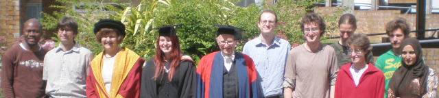 Naomi (4th from left) is the first Physics with Biomedical Physics student to graduate (July 2009)